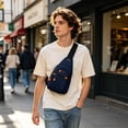 thumbnail image 1 of Bolsa de nylon resistente al agua para hombres y mujeres, mochila cruzada de pecho con múltiples bolsillos, correa ajustable, mochila ligera para viajes y actividades al aire libre, 1 of 6