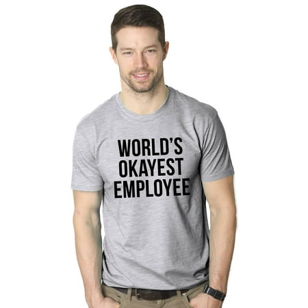 Crazy Dog T-shirts Mens Worlds Okayest Employee Funny Office Career T shirt