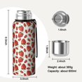 thumbnail image 7 of 20 Oz White Strawberry Plants Fruit Coffee Tumbler Double Wall Insulated Stainless Steel Water Bottle | Metal Reusable Thermoses Flask with Cup Cap | Leak & Sweat Proof with Anti-Dust Lid, 7 of 7