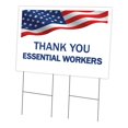 thumbnail image 1 of 24 x 36 in. Yard Sign & Stake - Thank You Essential Workers Flag, 1 of 1