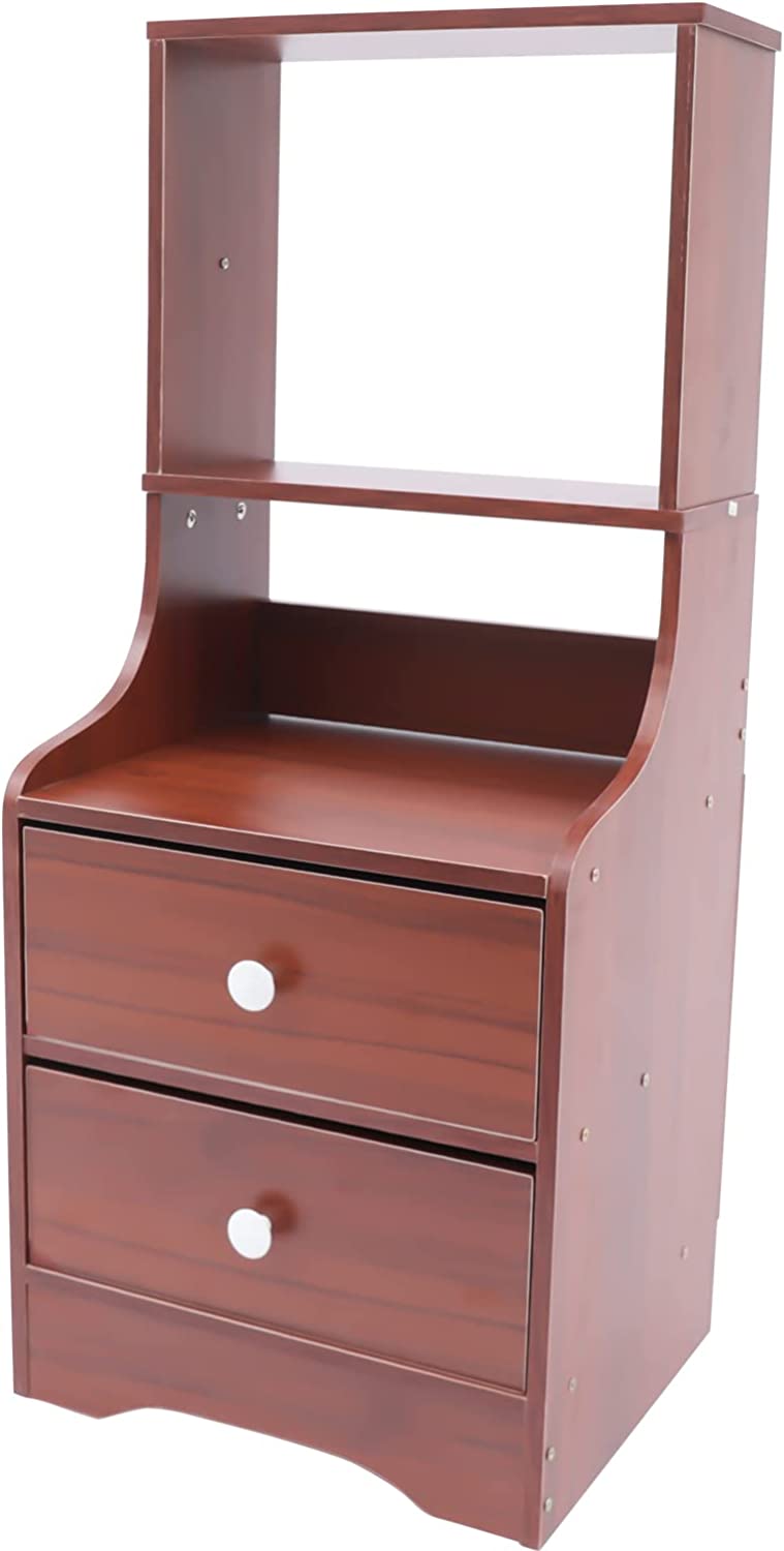 TFCFL 2 Drawer Bedside Table Cupboard Nightstand Storage