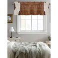 thumbnail image 4 of Kitchen Valances for Window, Western Cow Leather Texture Light Filtering Rod Pocket Valance Curtain, Abstract Brown White Cow Print &nbsp;Short Curtains Window Topper for Bedroom Living Room 54x18in, 4 of 7