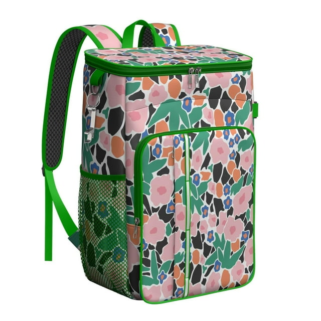 Bloom Print Romantic Floral Backpack Cooler - 20L High Capacity, Durable & Lightweight for Travel
