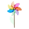 thumbnail image 1 of Tholdsy Molino de viento al aire libre Patio Parque Paisaje Playa Césped Viento Spinner DIY Ornamento Artesanía colorida Barra de madera Juegos de césped Puntos de 24CM, 1 of 6