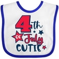 thumbnail image 3 of Inktastic 4th of July Cutie with Stars Boys or Girls Baby Bib, 3 of 4
