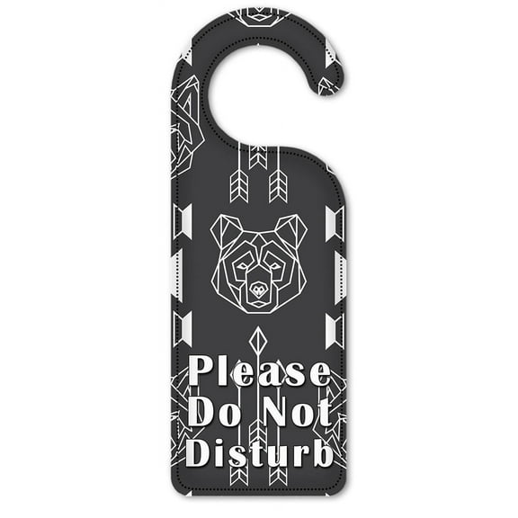 Do Not Disturb Door Knob Hanger Sign - Bear & Wolf