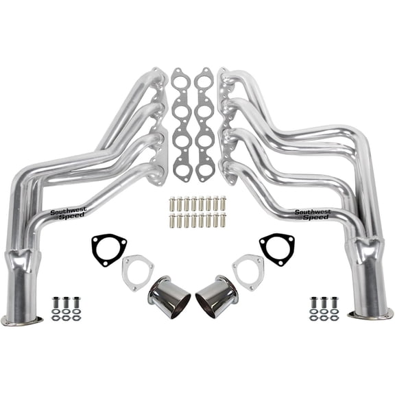 Southwest Speed Ceramic Coated 66-75 Gm Long Tube Headers For Big Block Chevy 396-454 Engines,Chevelle Elcamino Monte Carlo Camaro Impala Caprice