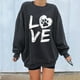 thumbnail image 1 of Puntoco - Sudadera de forro polar de manga larga con cuello redondo y estampado de calavera para mujer Puntoco Puntoco-5843, 1 of 9