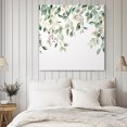 thumbnail image 4 of Teal Summer Eucalyptus Leaves Wall Art Painting on Canvas, Watercolor Spring Botanical Canvas Art Home Prints Wall Art Framed Modern Artwork for Living Room Bedroom Wall Decor 8x8in, 4 of 9