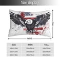 thumbnail image 2 of KLL American Flag Eagle Art Pillow Covers Envelope Closure,Super Soft and Cozy Fuzzy Fleece Pillow Case Cover 20"x30", 2 of 5