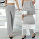 thumbnail image 1 of Pincandy Women's Solid Color Gabardine Pants - Elastic Waist with Unique Leg Line Design, Loose Fit with Side Pockets, Ideal for Casual & Active Lifestyles, 1 of 7