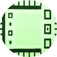 thumbnail image 1 of Ahgly Company Indoor Round Abstract Green Contemporary Area Rugs, 3' Round, 1 of 1