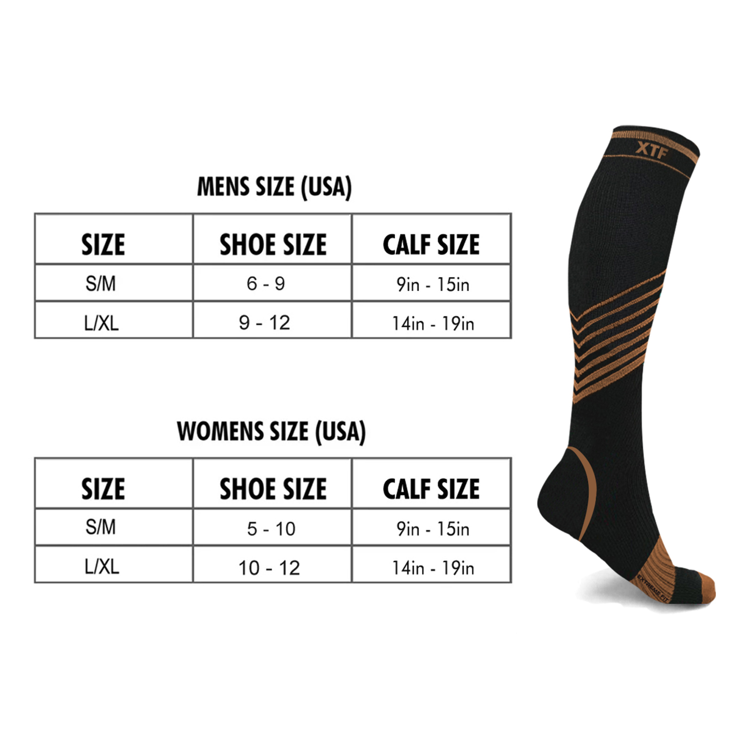 Copper Compression Knee High Socks for Men and Women