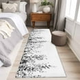 thumbnail image 4 of Runner Rug 2'x6', Grey Eucalyptus Washable Non-Slip Hallway Runner Rugs, Weeping Botanical Leaf Watercolor Bedside Rugs Floor Mats Carpet Runners for Kitchen Bathroom Laundry Room, 4 of 8