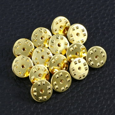 BESTONZON 50Pack Replacement Pin Backs for Lapel Pins with Nickel Plated Gold
