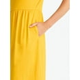 thumbnail image 3 of Time And Tru Women's Tiered Cotton Midi Dress with Short Sleeves, Sizes XS-XXXL, 3 of 4