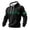 Black, variant on Hooded Sweatshirts for Men St Patricks Day Printed Long Sleeve Drawstring Big & Tall Loose Pullover Tops with Pocket (L, Green)