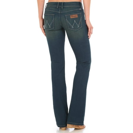 Indigo Striped Jeans - Wrangler Women's Indigo Retro Sadie Low Rise Jeans Boot Cut - 07Mwzpt
