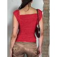 thumbnail image 3 of Women Y2K Polka Dot Milkmaid Blouse, Cap Sleeve Square Neck Lace Trim Ribbon Tie Front Top, Vintage Coquette Casual Shirt for Dating Streetwear & Going Out Outfits, 3 of 9