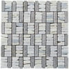 Intrend Tile LS007-B Wavy Pattern Natural Stone Mosaic Blend - Lighter Center