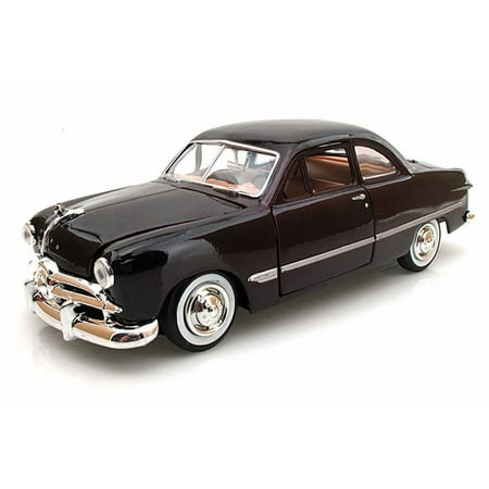 1949 Plymouth Coupe - 1949 Ford Coupe, Burgundy - Motormax Premium American 73213 - 1/24 Scale Diecast Model Car