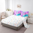thumbnail image 5 of jejeloiu Kawaii Cat 7pcs Bedding Comforter Set,Cartoon Cute Kitten Queen Bedding Sets,Colorful Ombre Effects Queen Sheet Sets For Girls Kids,Microfiber Bedroom Decor Reversible, 5 of 8