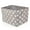 Gray/White Stars, variant on Canvas Storage Basket Rectangular with Handles 7.5''x16''x12.25'', Household Storage For Blankets, Towels, Toys - White with Gray Stars