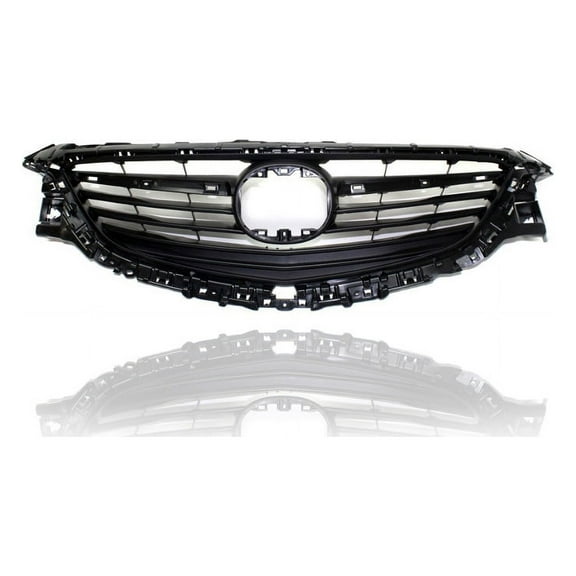 Grille - Compatible/Replacement for '14-17 Mazda Mazda6 Sport/Touring-Only - Main Upper, Black Frame Insert, With Emblem Provision - GHP950712E CAPA