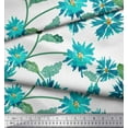 thumbnail image 3 of Soimoi Rayon Fabric Leaves & Aster Flower Print Fabric by Yard 56 Inch Wide, 3 of 3