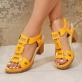 thumbnail image 6 of DIVVce Sandals Women Dressy Open Toe Block Heel With Metal Accent Elastic Back Strap Footwear For Summer Wear, 6 of 8