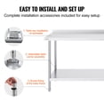 thumbnail image 6 of VEVOR 24 x 72 x 36 Inch Stainless Steel Work Table, Commercial Food Prep Worktable Heavy Duty Prep Worktable, Metal Work Table with Adjustable Height for Restaurant, Home and Hotel, 6 of 9