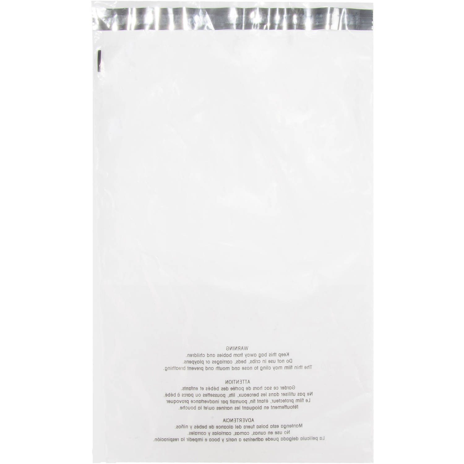 5 X 7 Clear Poly Bag with Printed Suffocation Warning (100 Pieces)