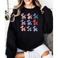 thumbnail image 3 of Patriotic Balloon Dogs Sweatshirt for Women, Teens, and Kids Fun Red White & Blue Sweater Black Sweatshirt Adult Medium, 3 of 4