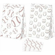 24 PCS Baseball Gift Bags for Party Decorations - Baseball Goodie Bags with Snack & Candy for Kids