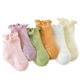 thumbnail image 2 of 6 Pairs Baby Toddler Girls Princess Cotton Frilly Socks Lace Ruffle Thin Mesh Summer for Dress, 2 of 6