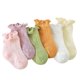 thumbnail image 2 of Calcetines de algodón con volantes y encaje de princesa para niñas pequeñas, paquete de 6 unidades, finos, 2 of 5