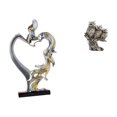 thumbnail image 1 of Figura de pareja besándose y estatua de búho, adorno de escritorio coleccionable para dormitorio, boda, estantería, armario, decoración del hogar y es, 1 of 8