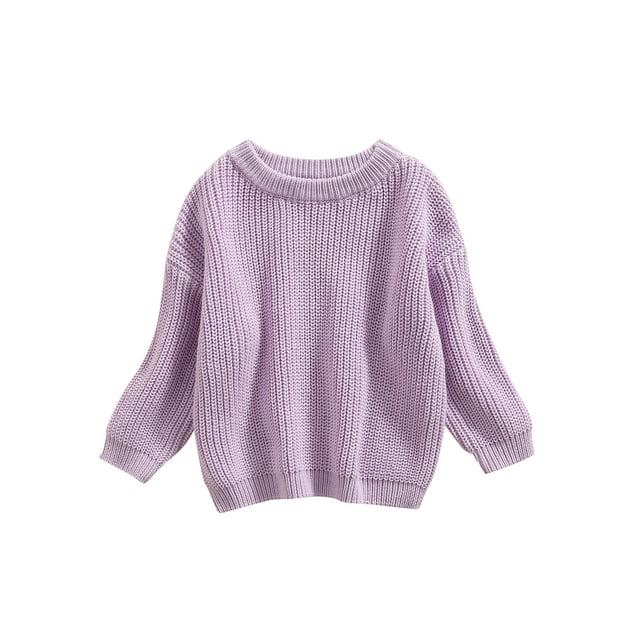 Fortune Toddler Baby Sweater Winter Warm Long Sleeve Candy Color Pullover