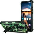 thumbnail image 3 of Value Pack + for Cricket Influence, AT&T Maestro Plus with Tempered Glass Hybrid Phone Case Magnet Mount Ready Grip Grids Kickstand Slim Shock Bumper Cover, 3 of 4