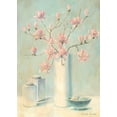 thumbnail image 2 of Boucher, Nathalie 11x14 Black Ornate Wood Framed with Double Matting Museum Art Print Titled - Pink flowers I, 2 of 4