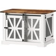 thumbnail image 3 of MIDODO Farmhouse Large Dog Crate Furniture, Wooden Heavy Duty Dog Kennel Indoor with Double Doors, Chew Resistant Pet House End Table, 3 of 8