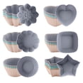 thumbnail image 1 of Moldes de Silicona para Muffins de 36 Piezas, 6 Tipos de Moldes, Moldes para Hornear de Silicona Antiadherentes, Molde de Silicona para Muffins con Revestimiento Reutilizable, 1 of 5