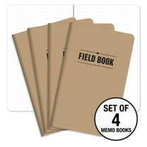 Elan Publishing Company Field Notebook / Journal - 5"x8" - Kraft - Dot Graph Memo Book - Pack of 4 - ELAN-58-002A