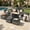 Black, variant on ODELIO 7-Piece All-Weather Willow Outdoor Conversation Set, 55000 BTU Fire Pit Table, Multifunctional Patio Set for Porch, Terrace & Backyard