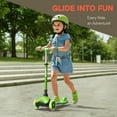 thumbnail image 3 of Green Mini 3 Wheel Scooter for Kids – Lean-to-Steer Kick with LED Light-Up Wheels, Adjustable Handlebar, Wide Anti-Slip Deck, Smooth PU Wheels, Rear Foot Brake – Suitable for Ages 2+, 3 of 6