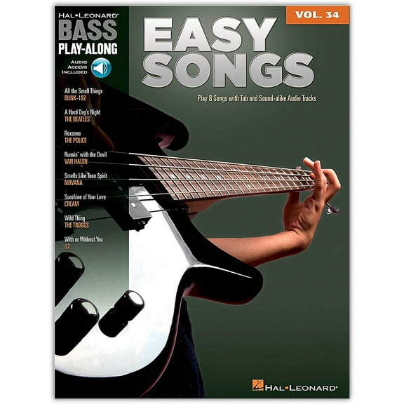 Hal Leonard Bass Play-Along: Easy Songs - Bass Play-Along Volume 34 Book/Online Audio (Other)