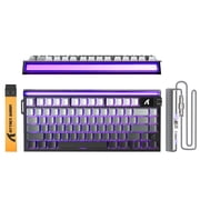 ATTACK SHARK R85 HE 75% Magnetic Wired Gaming Keyboard, 8KHz Polling Rate, Hall Effect Hot Swappable Switches, RGB Light Bar, Volume Knob, PC/Mac Compatible, Gray