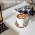 thumbnail image 6 of Christmas Snowman Coasters Set of 2, Absorbent Coasters for Drinks, Black Plaid Xmas Tree Elk Gifts Snowflake Coaster for Desk Coffee Table Protection, Home Decor House Warming Gifts 4", 6 of 8