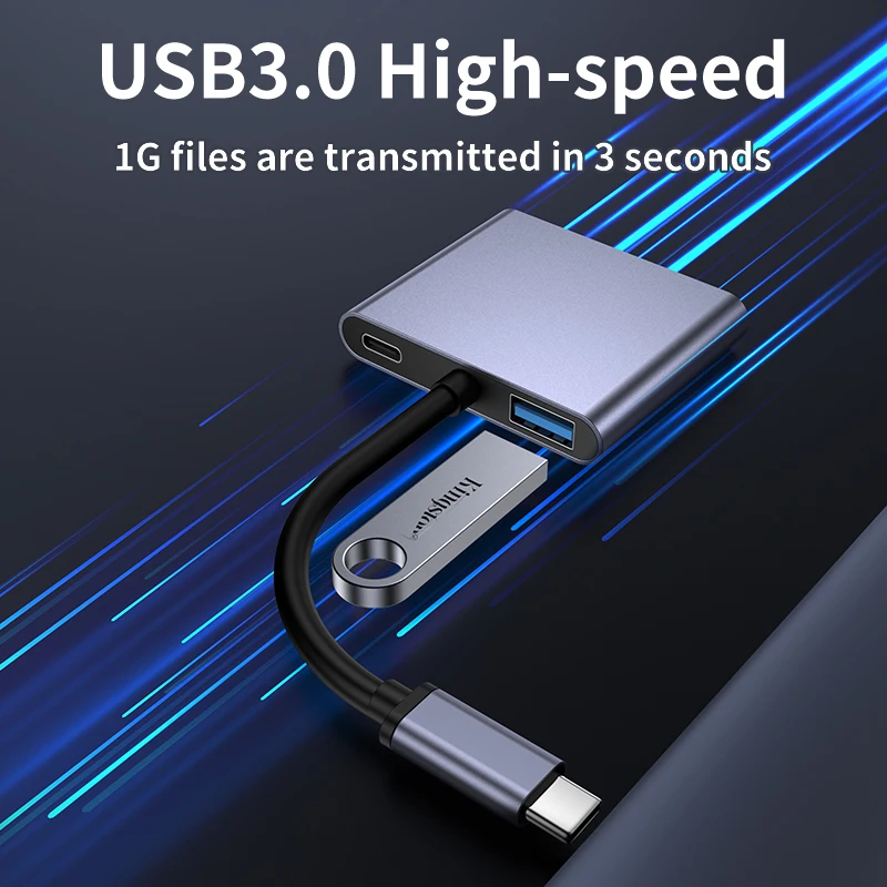 DOONJIEY 4K USB C Hub Type C to Dual HDTV USB 3.0 PD 87W Converter Adapter For Macbook Air Pro M2 M1 Extend 2 Different Screen