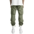 thumbnail image 6 of Men Baggy Cargo Sweatpants Drawstring Waist Multi-Pockets Casual Loose Fit Straight Leg Jogger Pant Trousers Streetwear, 6 of 16